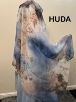 Watercolor Printed Cotton Hijab | Large Size