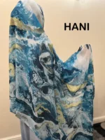 Watercolor Printed Cotton Hijab | Large Size