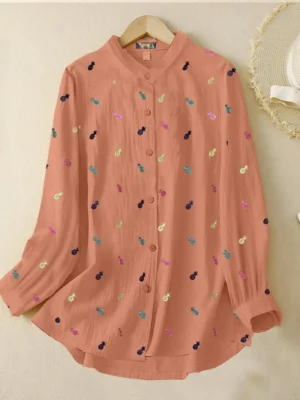 Embroidered Short Kurti – Stylish & Ready to Wear Cotton Blouse Womenswear Casual Top Elegant