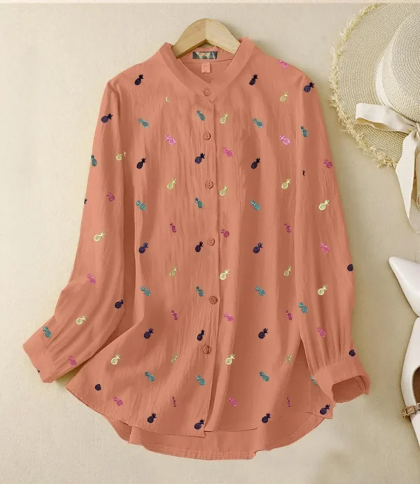 Embroidered Short Kurti – Stylish & Ready to Wear Cotton Blouse Womenswear Casual Top Elegant